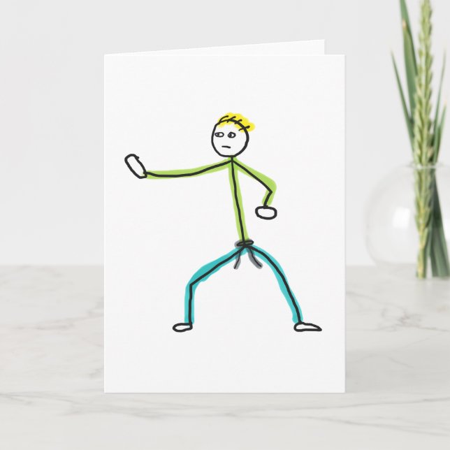 Tarjeta Karate Stickman (Anverso)