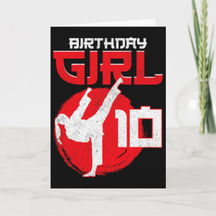 Tarjeta Karate Taekwondo 10 años de edad arte marcial