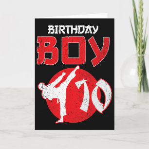 Tarjeta Karate Taekwondo 10 años de edad arte marcial