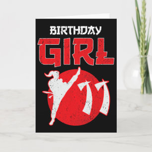 Tarjeta Karate Taekwondo: arte marcial de cumpleaños de 11