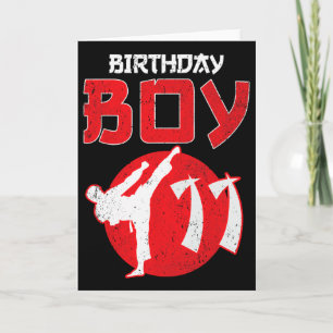 Tarjeta Karate Taekwondo: arte marcial de cumpleaños de 11
