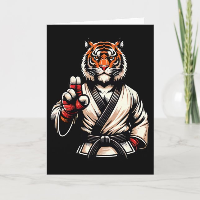 Tarjeta Karate Tiger Fierce Discipline Champion 1  (Anverso)