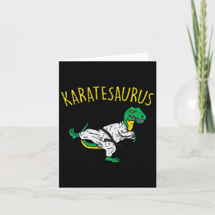 Tarjeta Karatesaurus Trex Karate Funny Dinosaur Martial Ar