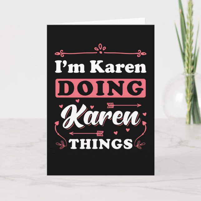 Tarjeta Karen Soy Karen (Anverso)