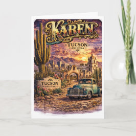 Tarjeta Karen Tucson Arizona Personalizado del Suroeste