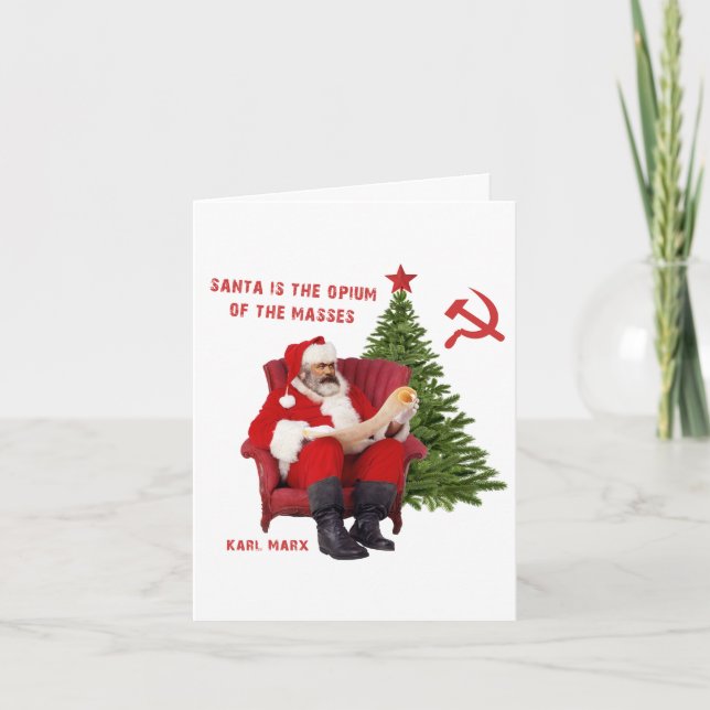 Tarjeta Karl Marx Santa (Anverso)