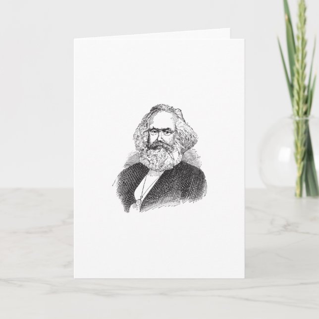 Tarjeta Karl Marx Vintage (Anverso)