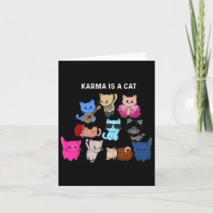 Tarjeta Karma Es Un Gato Gato Gracioso Gato Amante