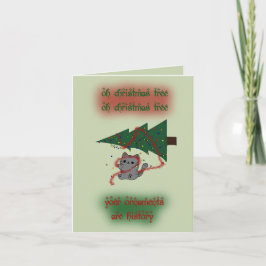 Tarjeta Kat VS kerstboom kerst