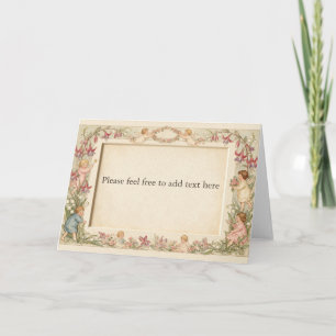 Tarjeta Kate Greenaway Querubines Rosas Lirio del Valle