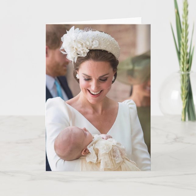 Tarjeta Kate Middleton y Prince Louis (Anverso)