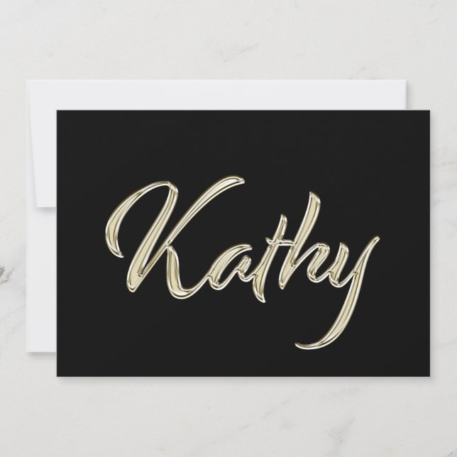 Tarjeta Kathy white gold Handwriting Karte (Anverso)