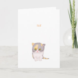 Tarjeta Katie kitten little hello card