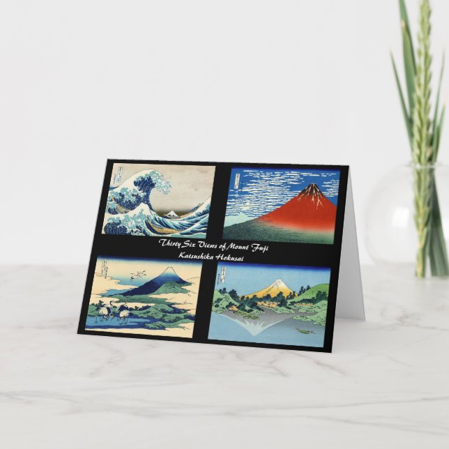 Tarjeta Katsushika Hokusai - 36 vistas del Monte Fuji (Anverso)