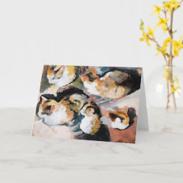 Tarjeta Katzenstudien de August Macke (Estudio de un gato)