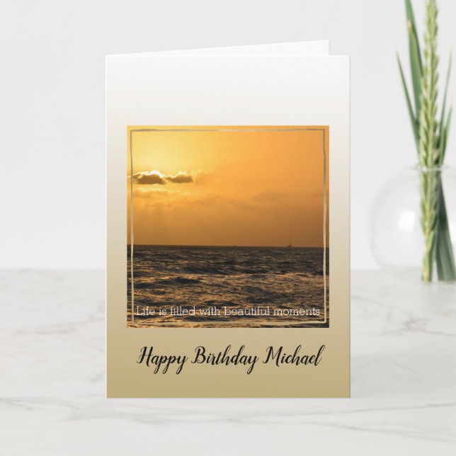 Tarjeta Kauai Hawaii Ocean Sunset Hermosos Momentos (Anverso)