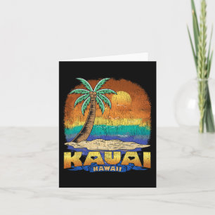Tarjeta Kauai Hawaii Vintage Distresage Souvenir