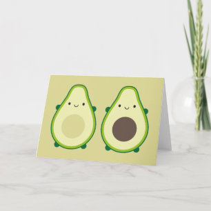 Tarjeta Kawaii Aguacate