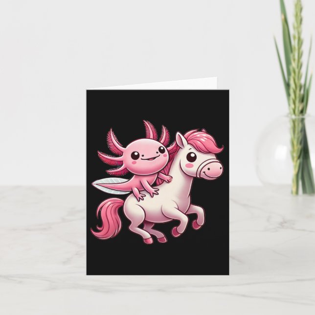 Tarjeta Kawaii Axolotl (Anverso)