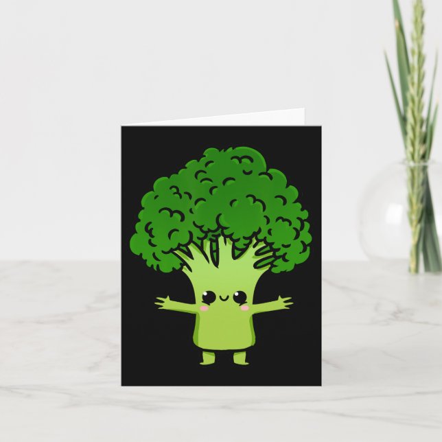Tarjeta Kawaii Broccoli (Anverso)