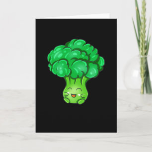 Tarjeta Kawaii Broccoli Cute Vegetables Veggie Fun Aliment