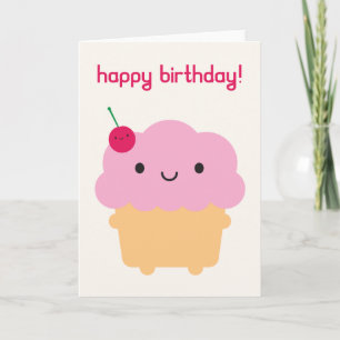 Tarjeta Kawaii Cupcake