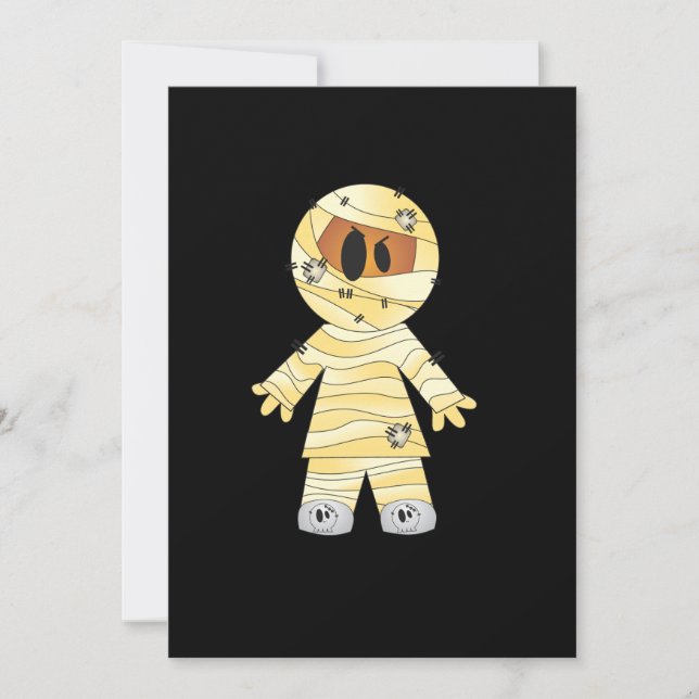Tarjeta Kawaii Cute Mummy Halloween (Anverso)