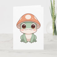Kawaii Frog - Gorra de hongos Cute Cottagecore Aes
