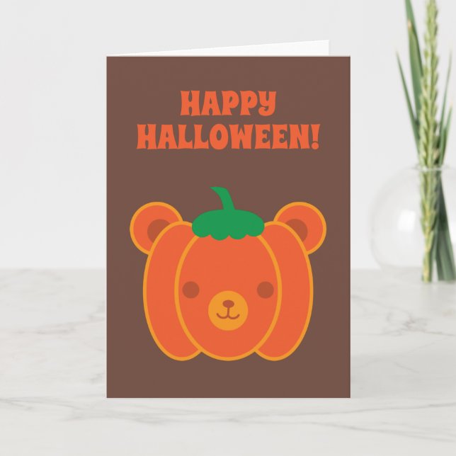 Tarjeta Kawaii Halloween Bear (Anverso)