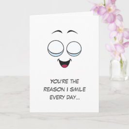 Tarjeta Kawaii Humor Amor Emoticon Funny Día de San Valent