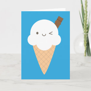 Tarjeta Kawaii Ice Cream Cone