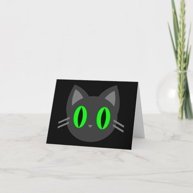 Tarjeta Kawaii Kitty Halloween (Anverso)