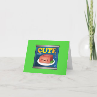 Tarjeta Kawaii Luncheon Carne Note Card