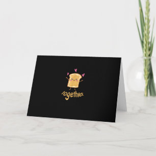 Tarjeta Kawaii Pareja Emparejada Mantequilla de Maní y Jal