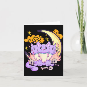 Tarjeta Kawaii Pastel Goth Lindo Y Perro De 3 Cabezas Hall