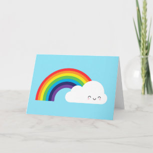 Tarjeta Kawaii Rainbow