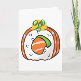 Tarjeta Kawaii Salmon Sushi - Kawaii Foodies