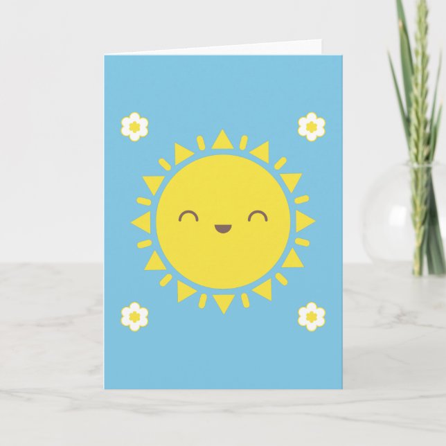 Tarjeta Kawaii Sunny Days (Anverso)