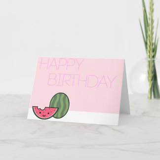 Tarjeta Kawaii Watermelon Birthday Card!