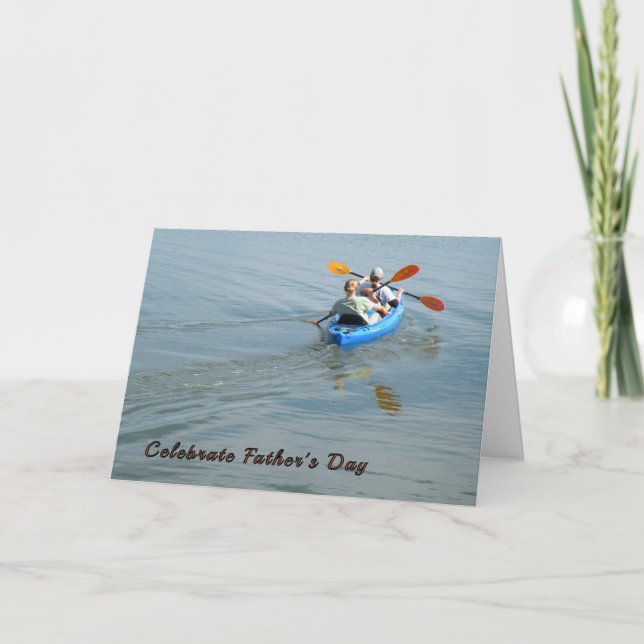Tarjeta Kayak Día del Padre (Anverso)