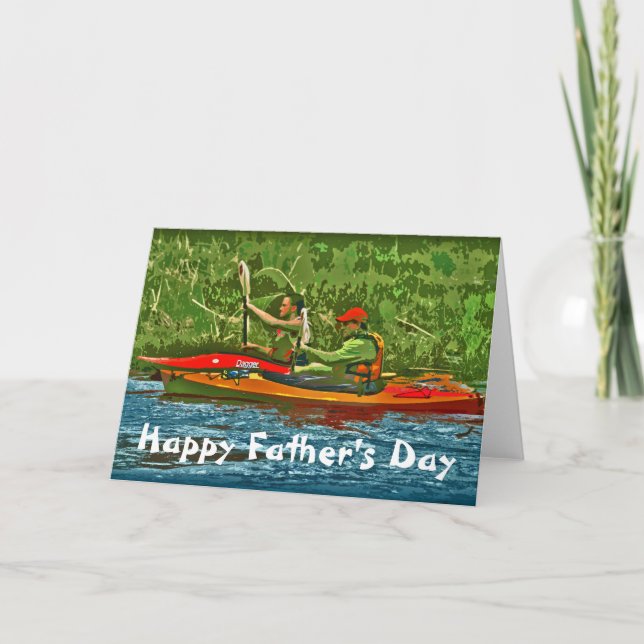 Tarjeta Kayak Feliz Día del Padre (Anverso)
