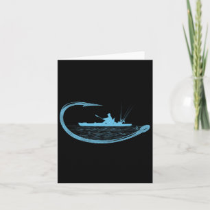 Tarjeta Kayak Fisherman Fishing Hook Graphic Kayaker Angli