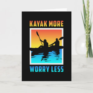 Tarjeta Kayak Kayak Canoe Canoeing Paddle Funny Gift