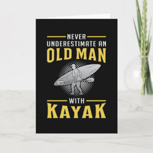 Tarjeta Kayak Kayak Canoe Paddle Canoeing Gracioso regalo