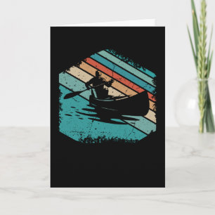 Tarjeta Kayak Retro Vintage Water Sports