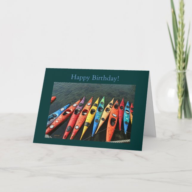Tarjeta Kayaks, ¡Feliz cumpleaños! (Anverso)