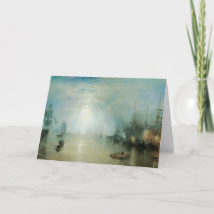 Tarjeta Keelmen Heaving Coals, Moonlight de Joseph Turner