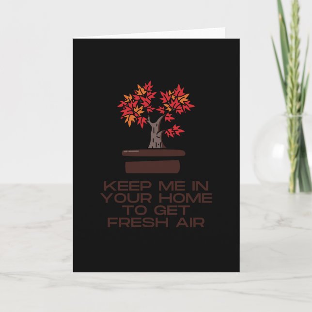 Tarjeta Keep me in your home to get fresh air (Anverso)