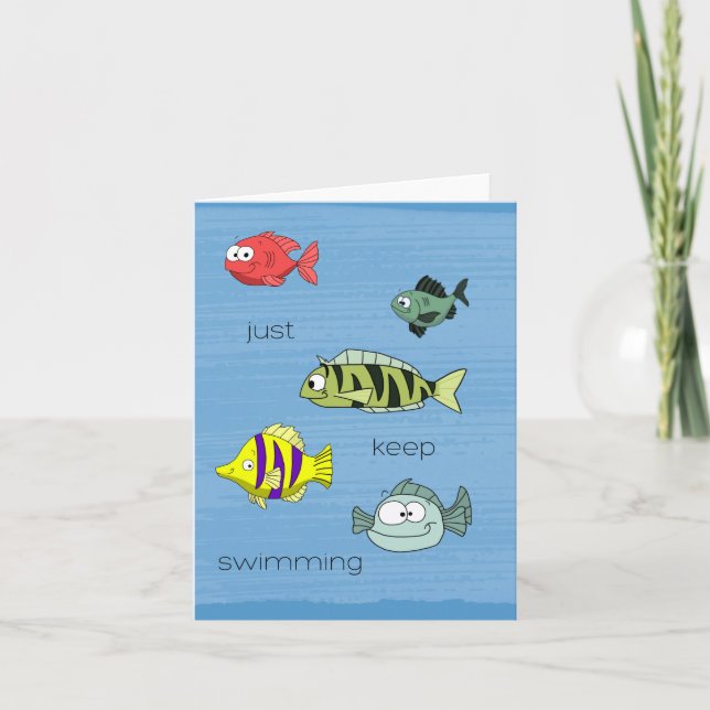 Tarjeta Keep Swimming Fish card (Anverso)