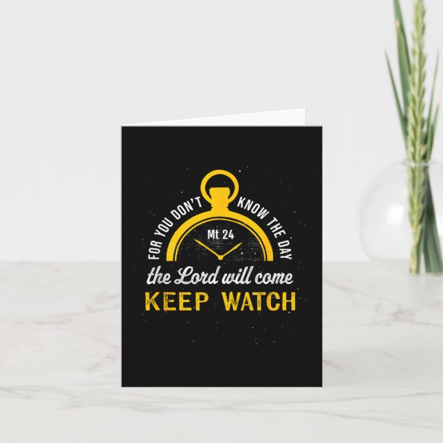 Tarjeta Keep Watch Matthew 24_42  (Anverso)